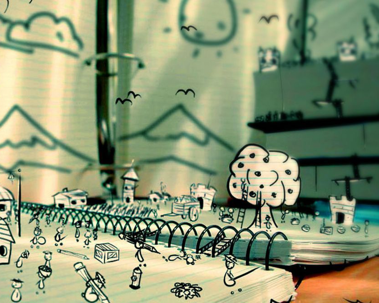 Рисунки из школьных тетрадей стали экспонатами выставки