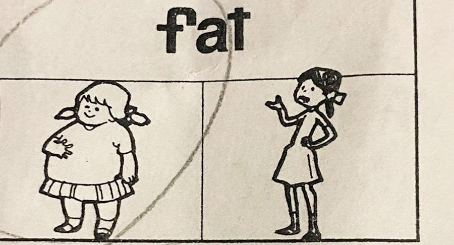 Какую из двух нарисованных девочек считать «толстой»?