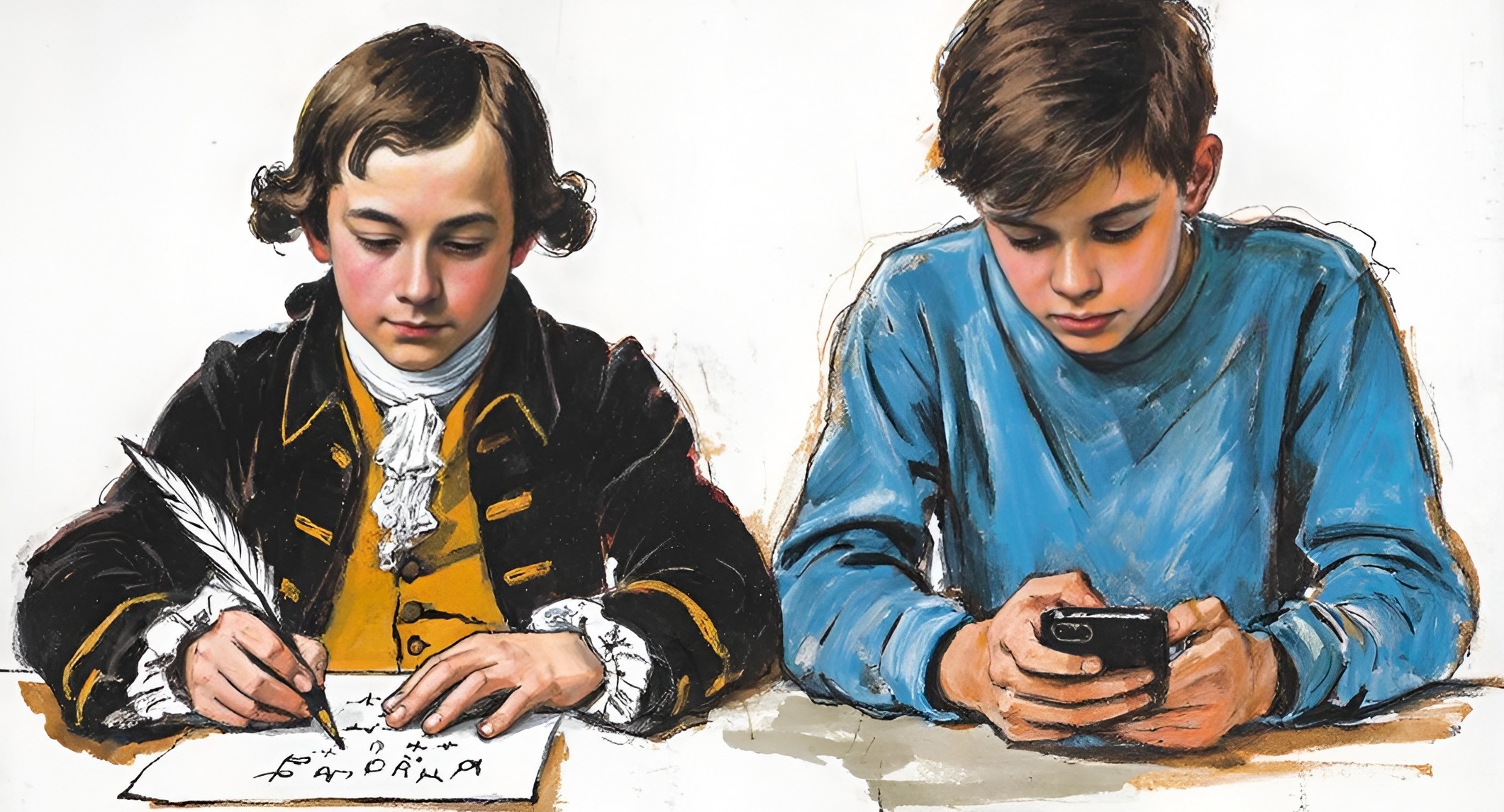 Между пером и смартфоном: подросток XIX и XXI века